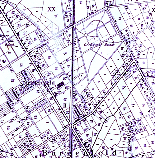Karte von Bürgerfelde 1938
