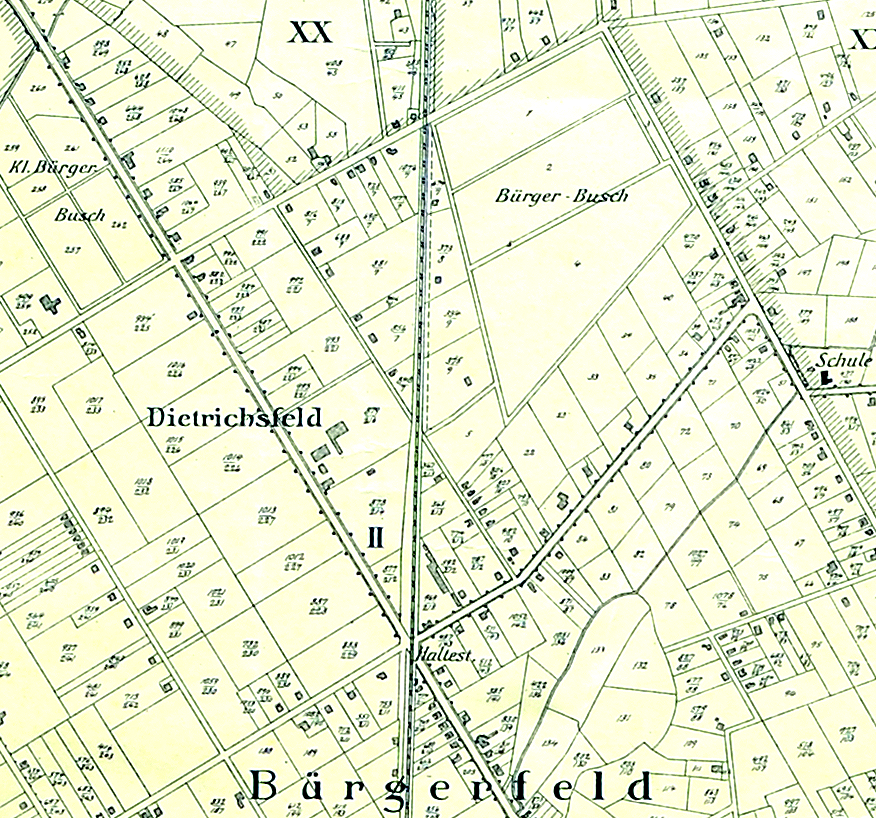Karte von Bürgerfelde 1923